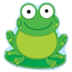 Carson Dellosa 36-Piece Frog Bulletin Board Cutouts, Smiley Face Frog Cut outs for Bulletin Board, Animal Classroom Cut-Outs, Elementary Bulletin Board Cut outs