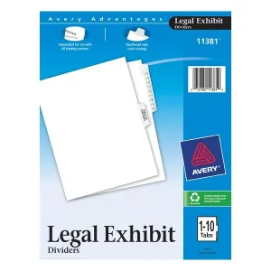 Avery Premium Collated Legal Dividers, Letter Size, 1-10 and Table of Contents, 1 Set (11381)