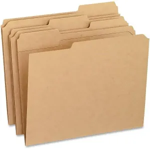 Pendaflex RK15213 Two-Ply Dark Kraft File Folders, 1/3 Cut Top Tab, Letter, Brown (Box of 100)