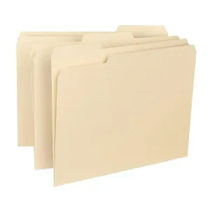 Smead Interior File Folder, 1/3-Cut Tab, Letter Size, Manila, 100 per Box (10230)