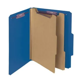 Smead Pressboard Classification File Folder with SafeSHIELD Fasteners, 2 Dividers, 2